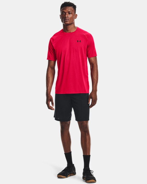 Men's UA Tech™ 2.0 Textured Short Sleeve T-Shirt, Red, pdpMainDesktop image number 2